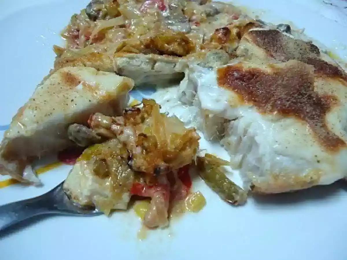 Maruca no forno com crosta saloia