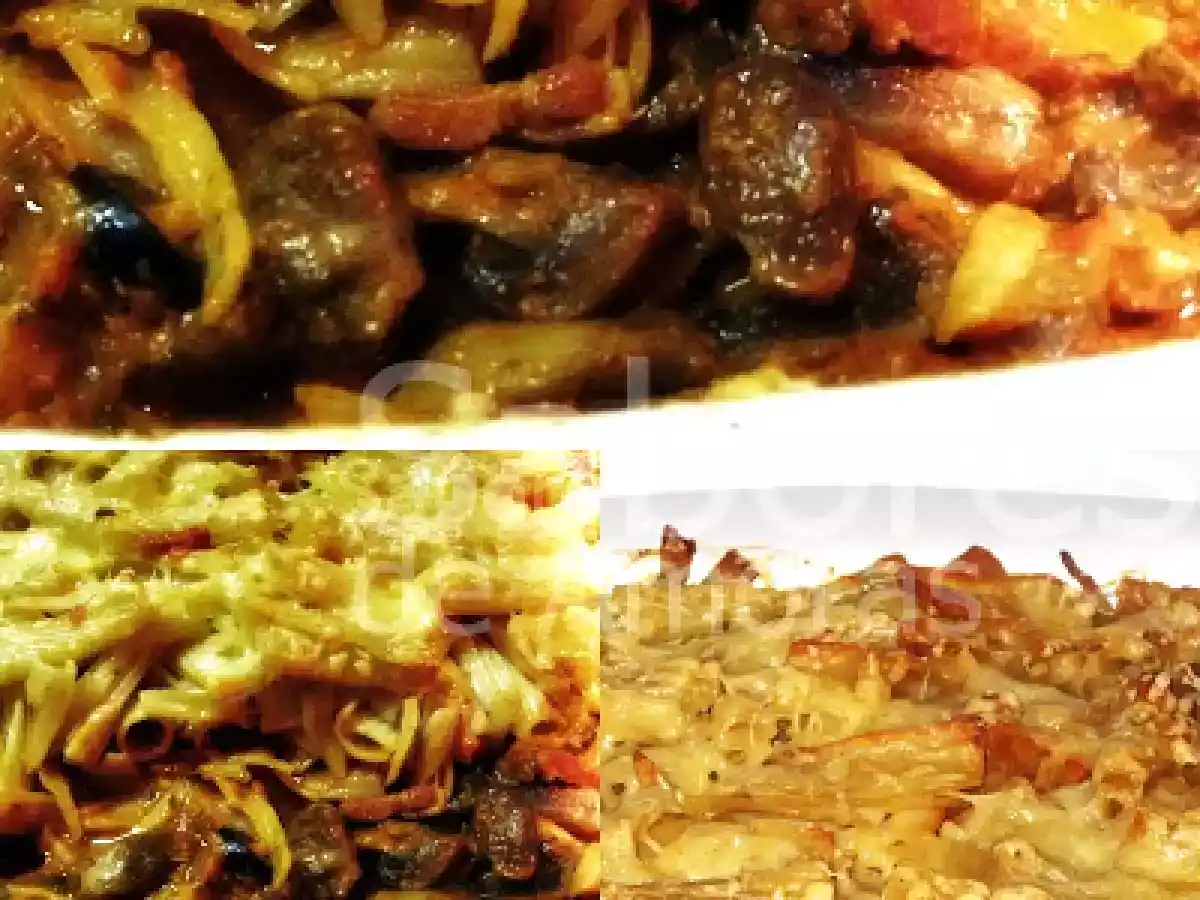 Massa com Cogumelos No Forno