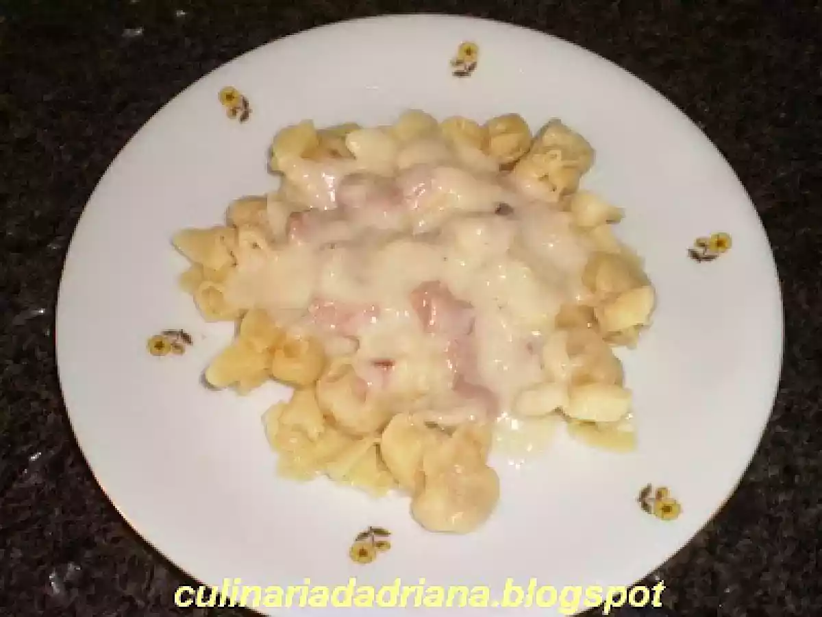 Massa com molho branco e bacon