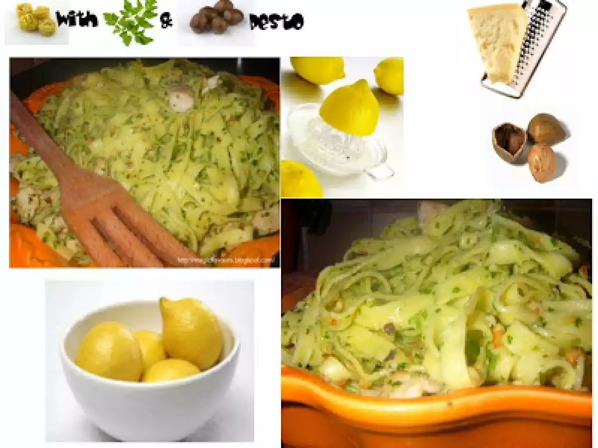 Massa com pesto de avelã