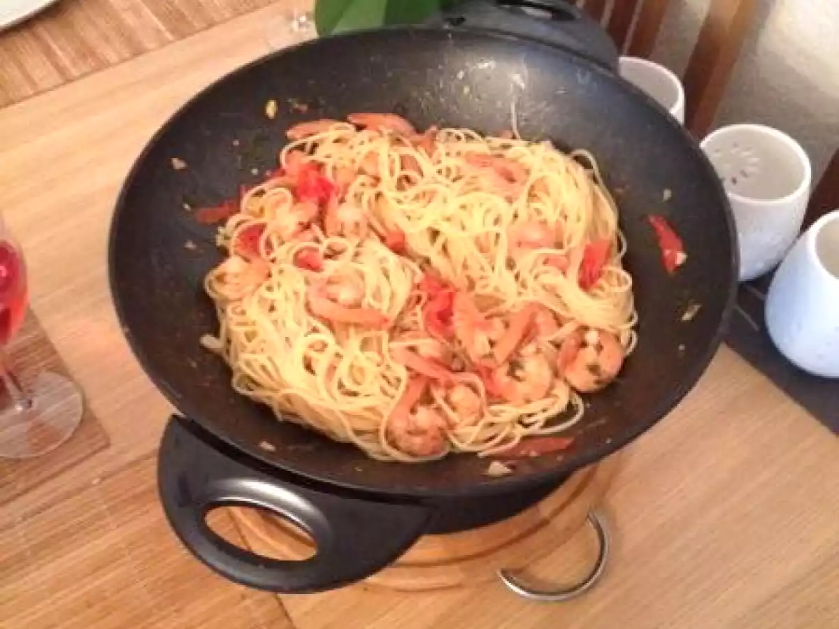 Massa de Camarão à italiano