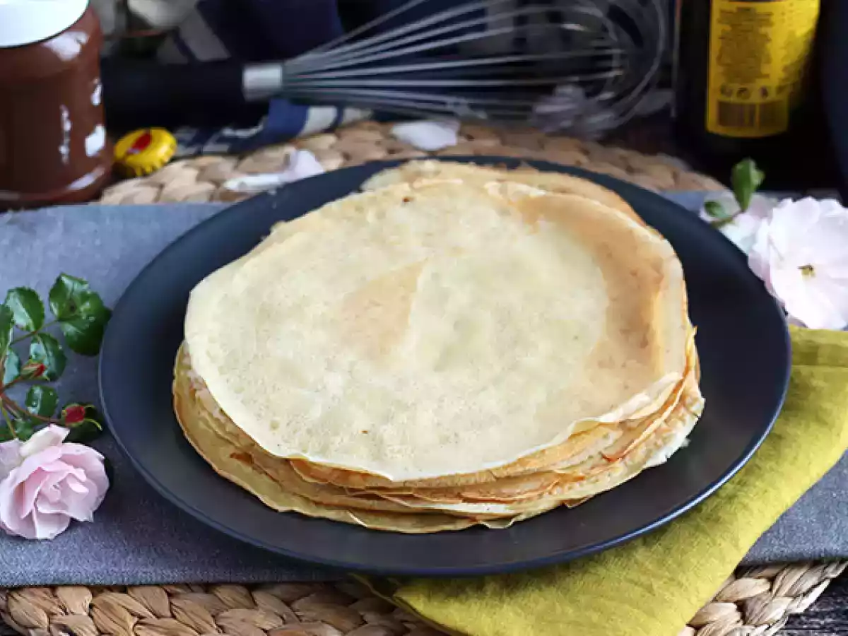 Massa de crepe com cerveja (sem lactose)