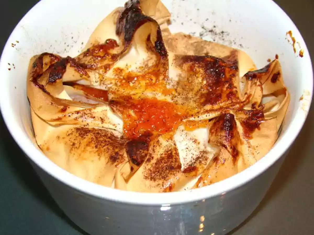 Massa Filó recheada com Quejo Fresco, Doce de Abóbora e Aromatizado com Canela - foto 2