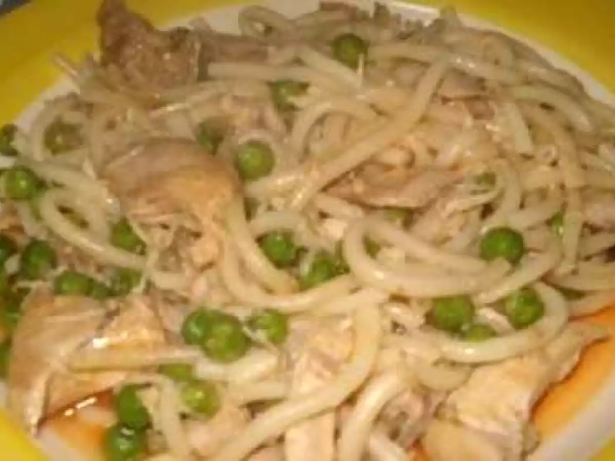 MEADA COM FRANGO E ERVILHAS