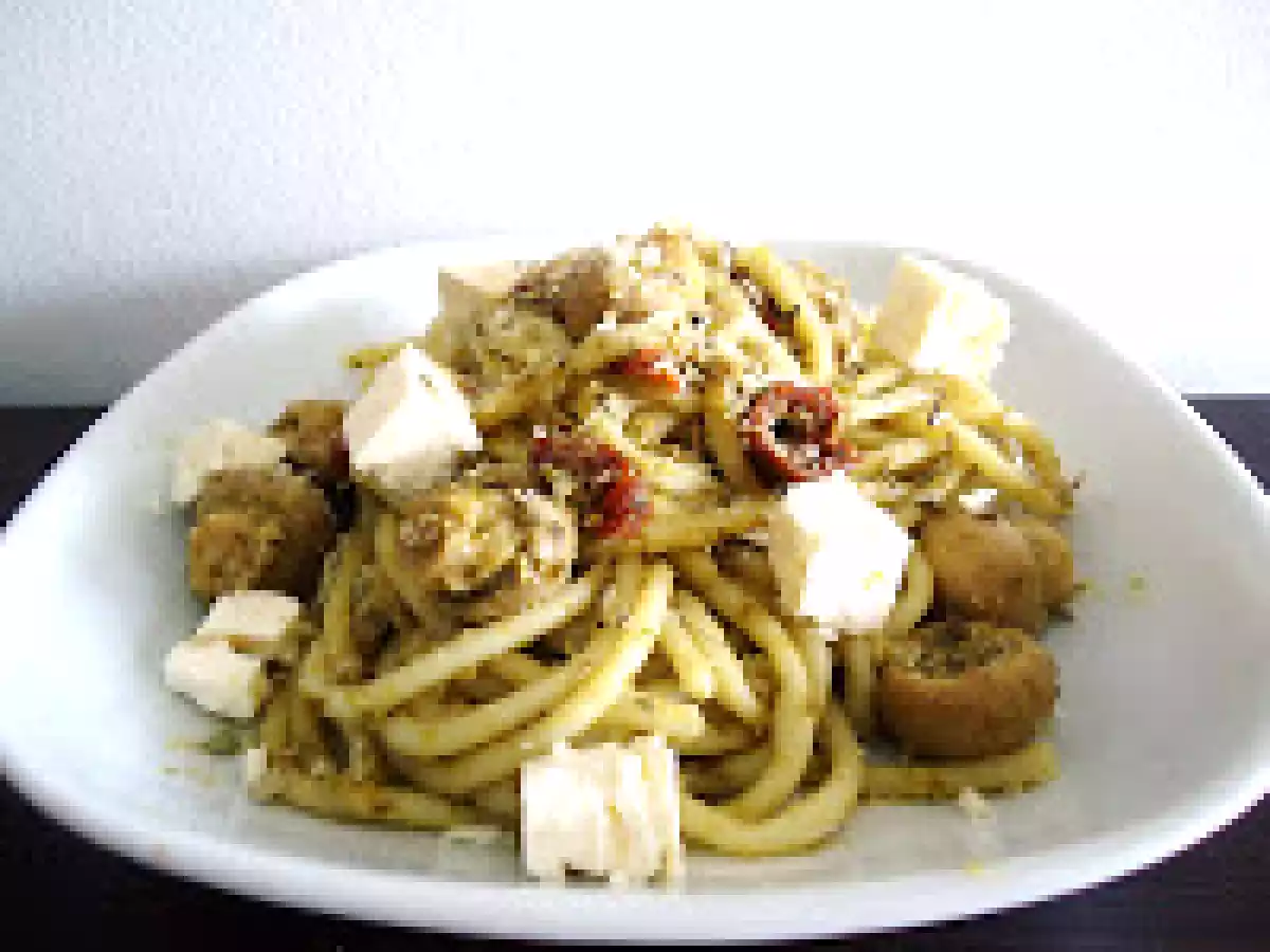 Meada com Pesto, Tomate Seco e Queijo Feta - foto 4