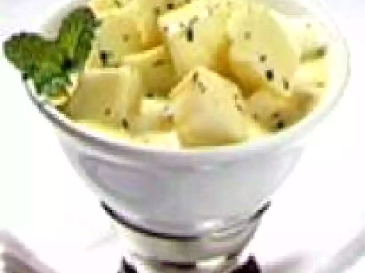 Melão com creme de pêssego
