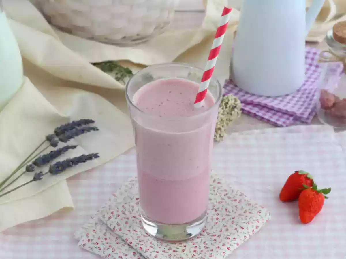 Milkshake de morango e framboesa