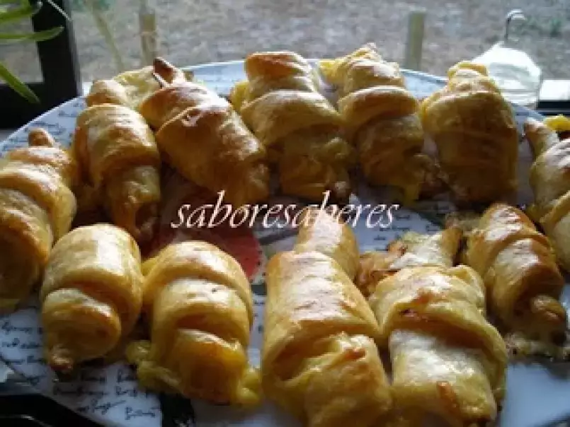 Mini Croissants folhados de Queijo e Fiambre - foto 5