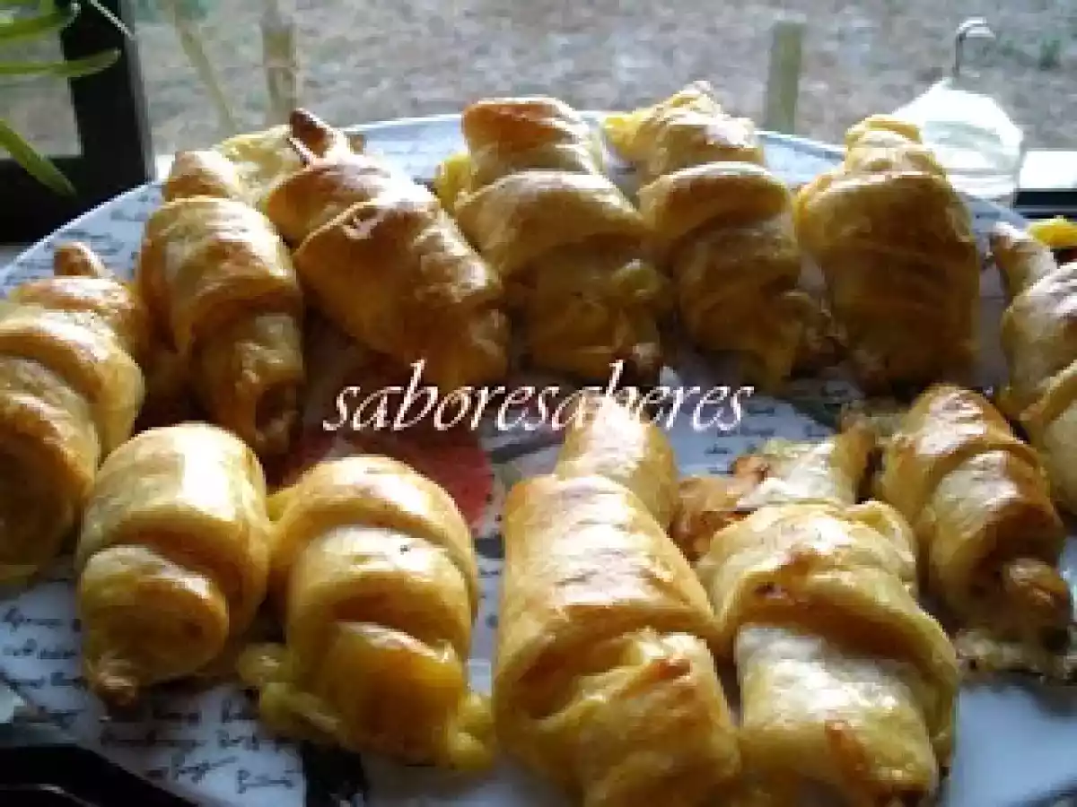 Mini Croissants folhados de Queijo e Fiambre - foto 5