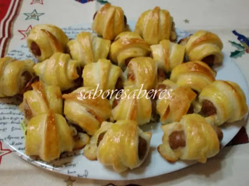 Mini Croissants folhados de Salsicha, foto 1