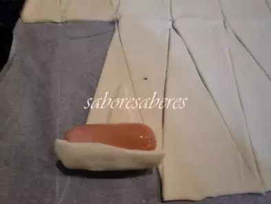 Mini Croissants folhados de Salsicha, foto 4
