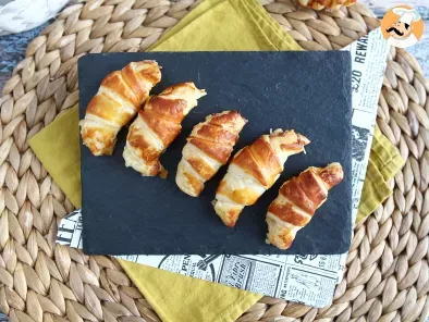 Mini croissants recheados com béchamel, queijo e presunto, foto 6