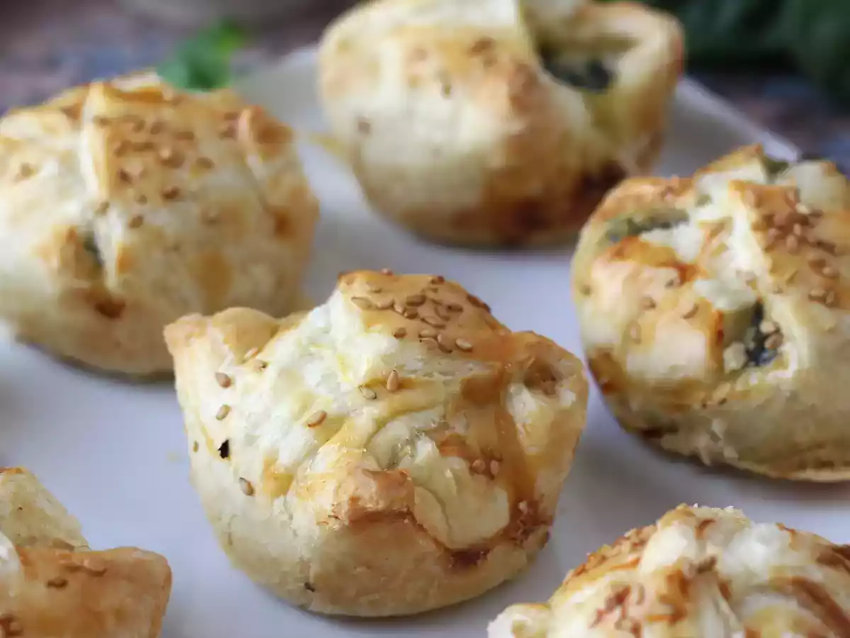 Mini folhados de espinafre e queijo de cabra - foto 2