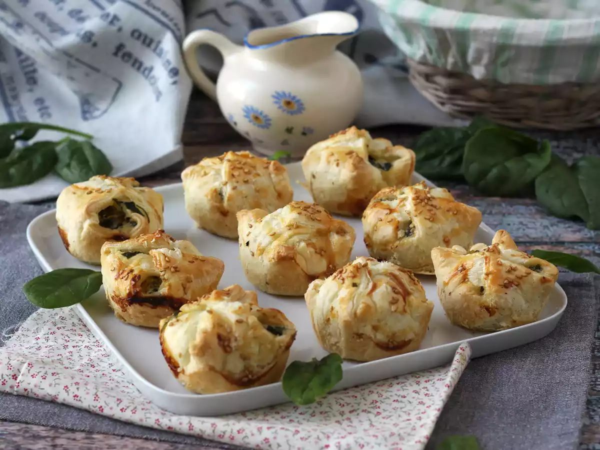 Mini folhados de espinafre e queijo de cabra - foto 4