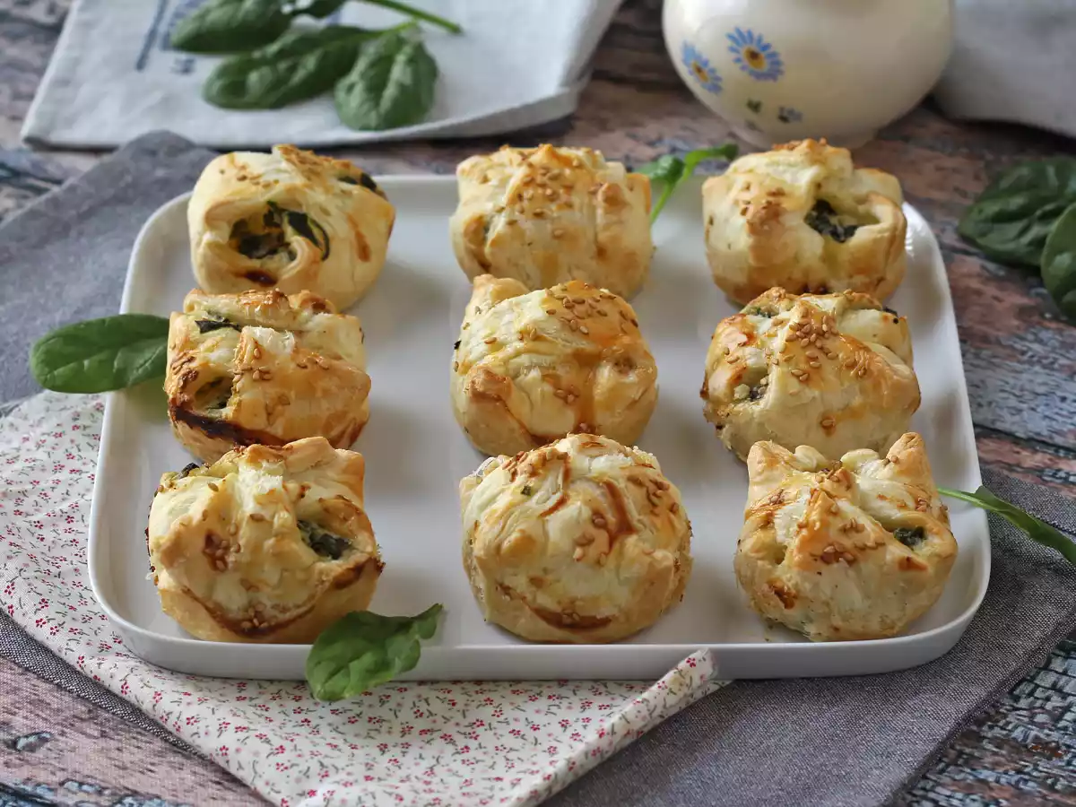 Mini folhados de espinafre e queijo de cabra - foto 5