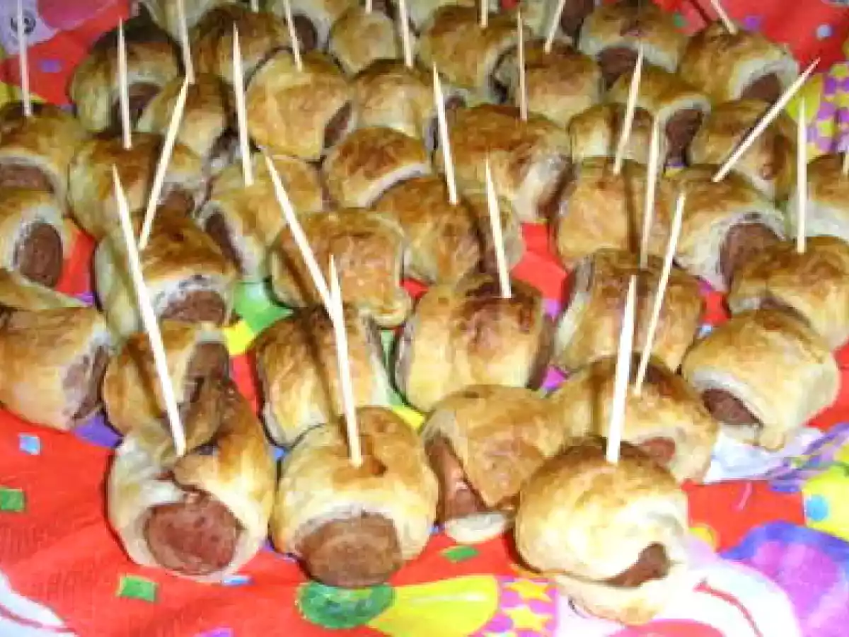 Mini-folhados de salsicha - foto 2