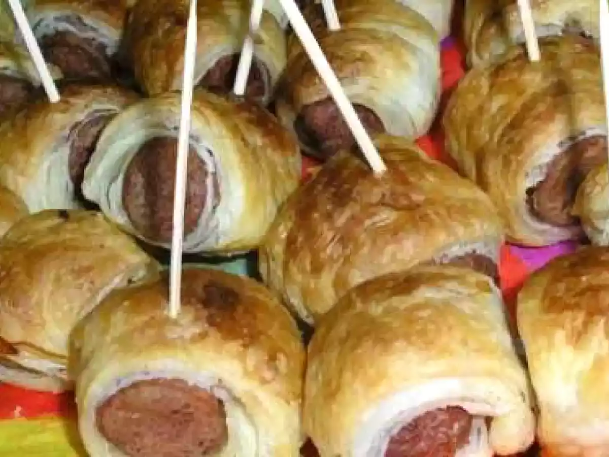 Mini-folhados de salsicha - foto 3