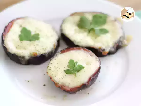 Receita Mini pizzas de beringela / berinjela