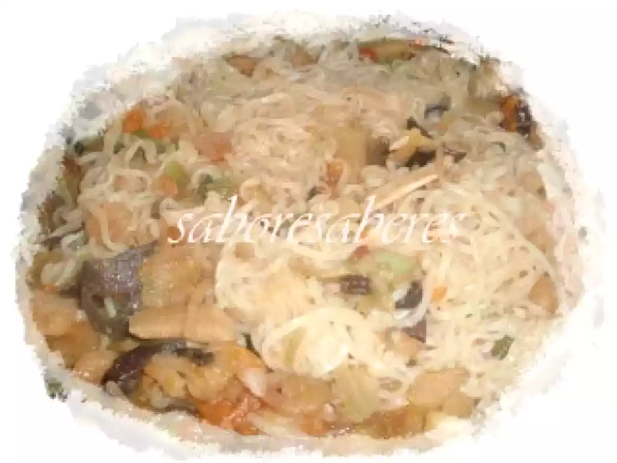 Miolo de Camarão com legumes chineses - Wok
