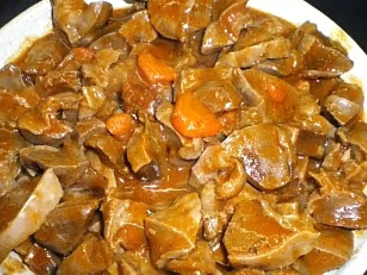 Moelas guisadas com cerveja