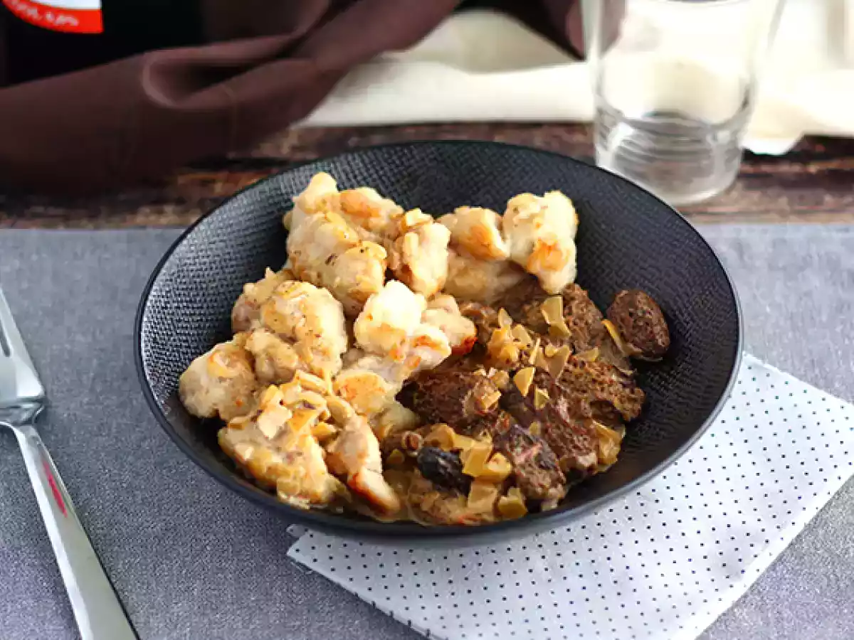 Molejas de vitela com morels