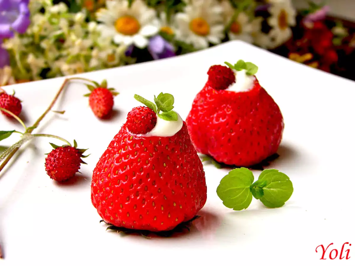 Morangos com chantilly