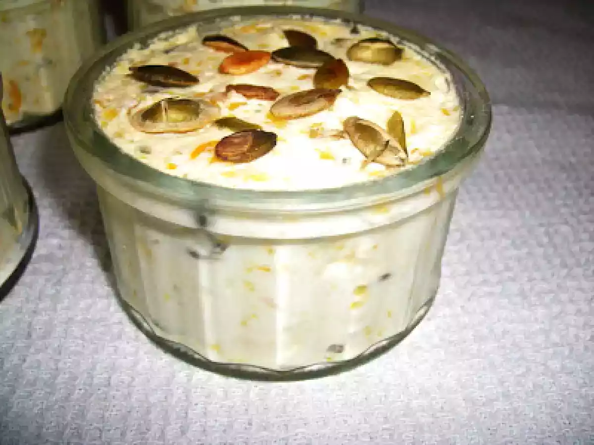 Mousse de Abobora e Laranja com Sementes de Abobora Tostadas - Halloween