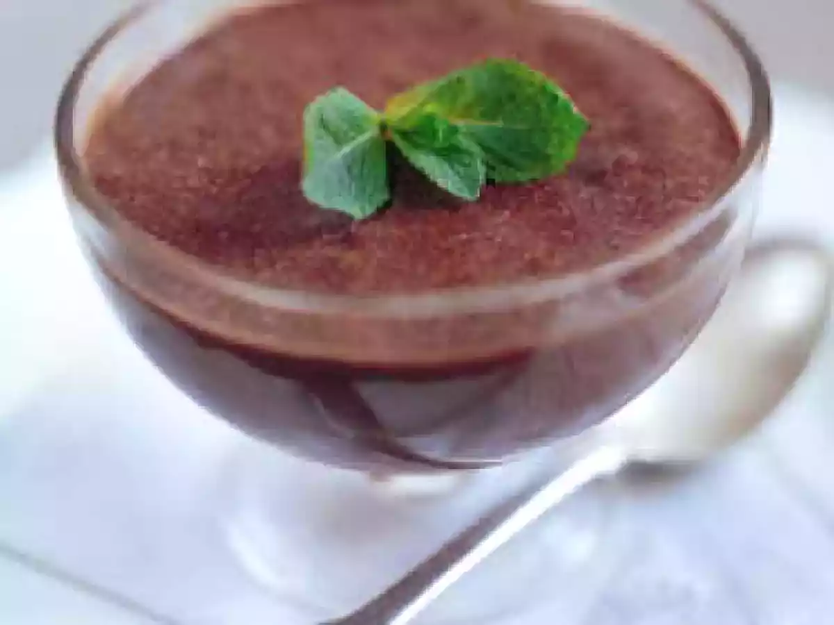 Mousse de chocolate de menta