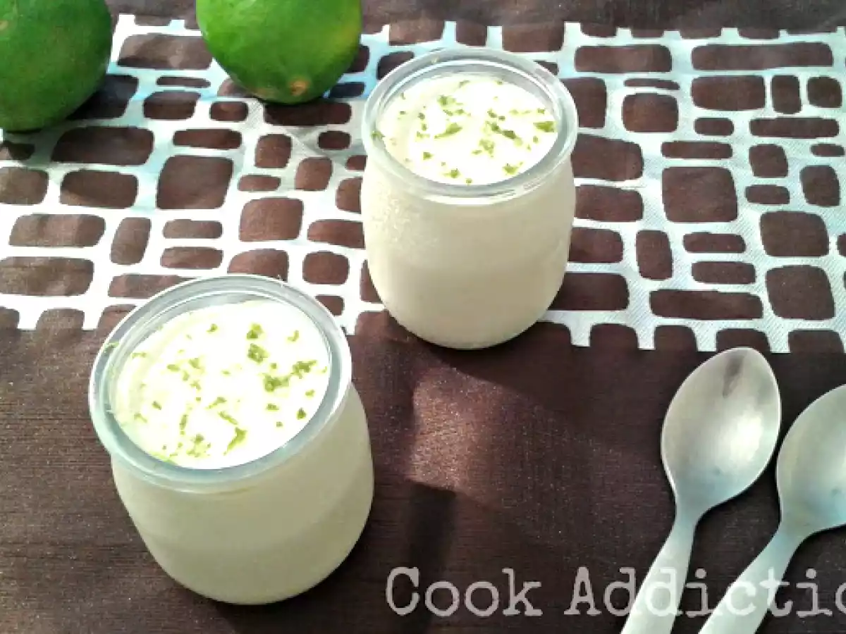 Mousse de lima e chocolate branco