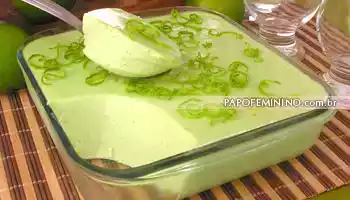 Mousse de limão verde