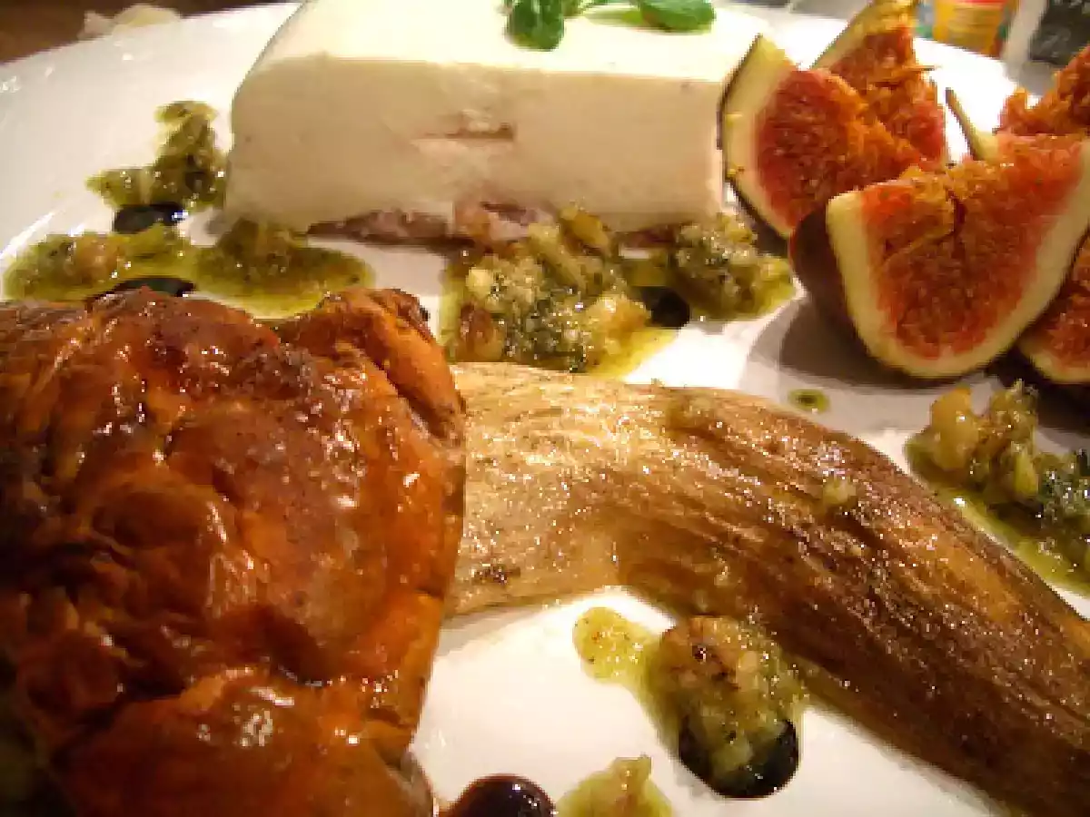 Mousse de ricota com presunto cru, figos e cogumelos Porcini - foto 3