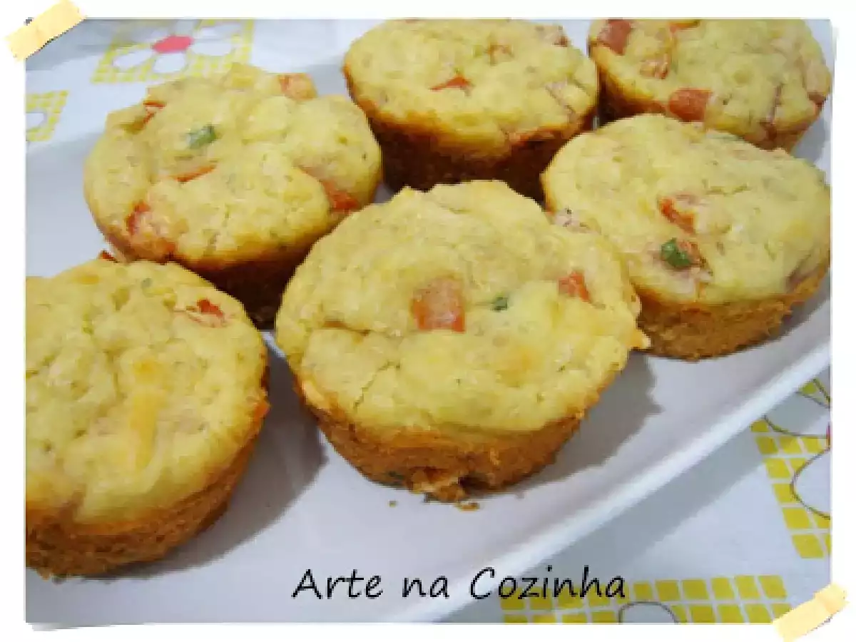 Muffin de peito de peru - Blog da Nô