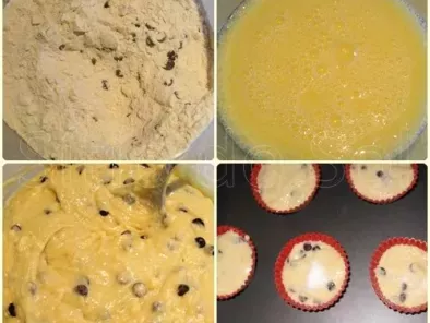 Muffins com pepitas de chocolate preto e branco - foto 2