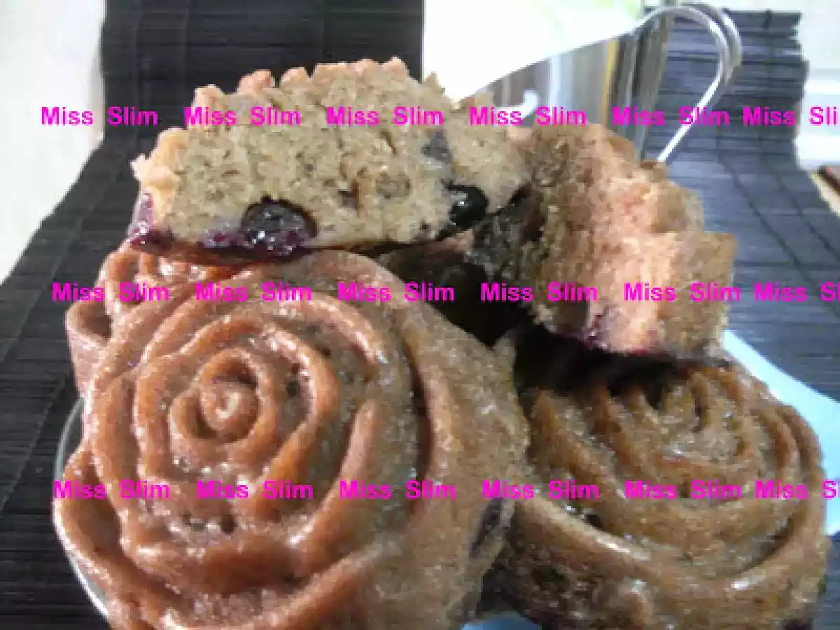 Muffins de Alfarroba com Mirtilos