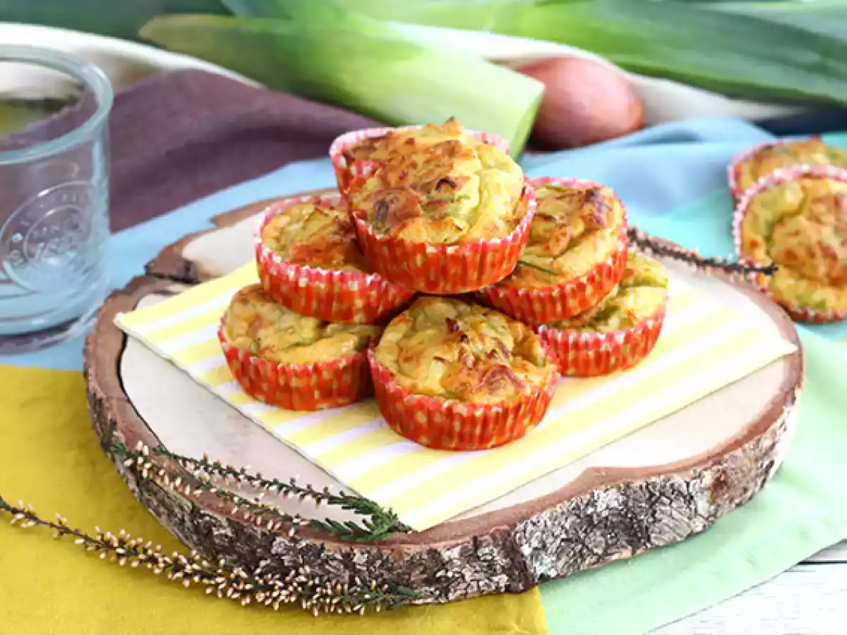 Muffins de alho francês (alho poró)