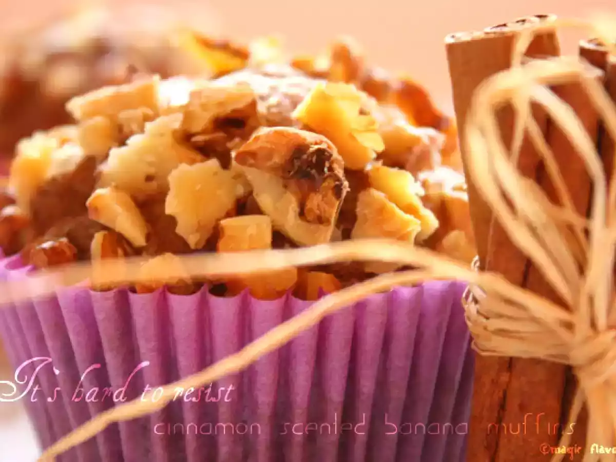 Muffins de banana e canela