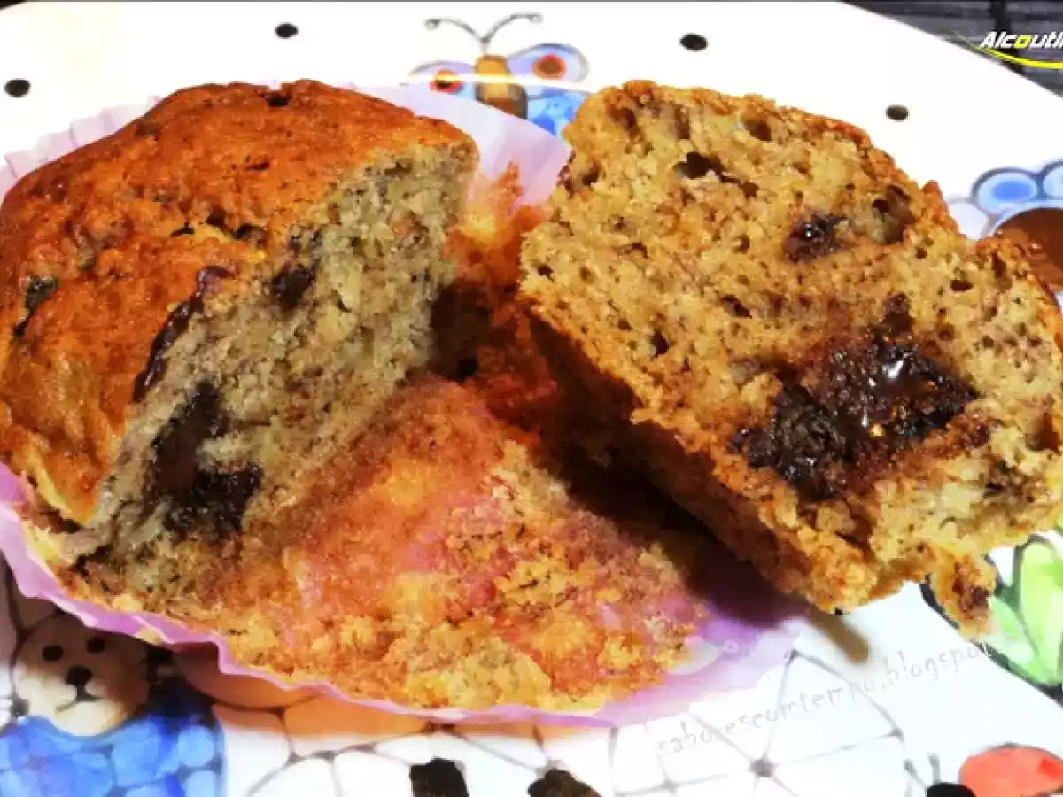 Muffins de banana e chocolate - foto 2
