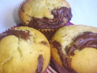 Muffins de baunilha e Nutella