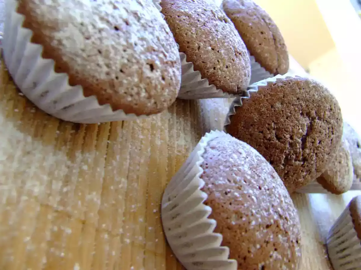 Muffins de cacau e baunilha