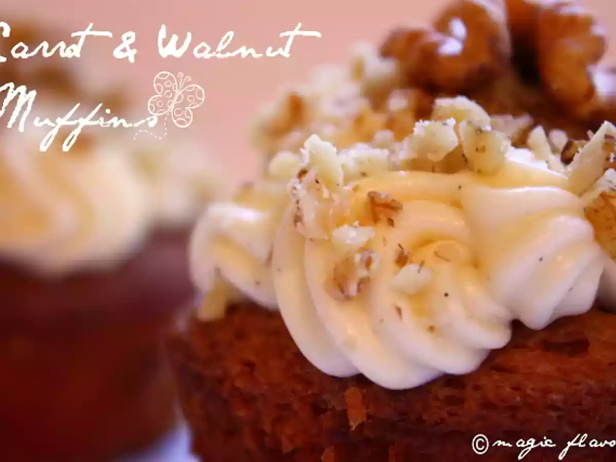 Muffins de cenoura e noz