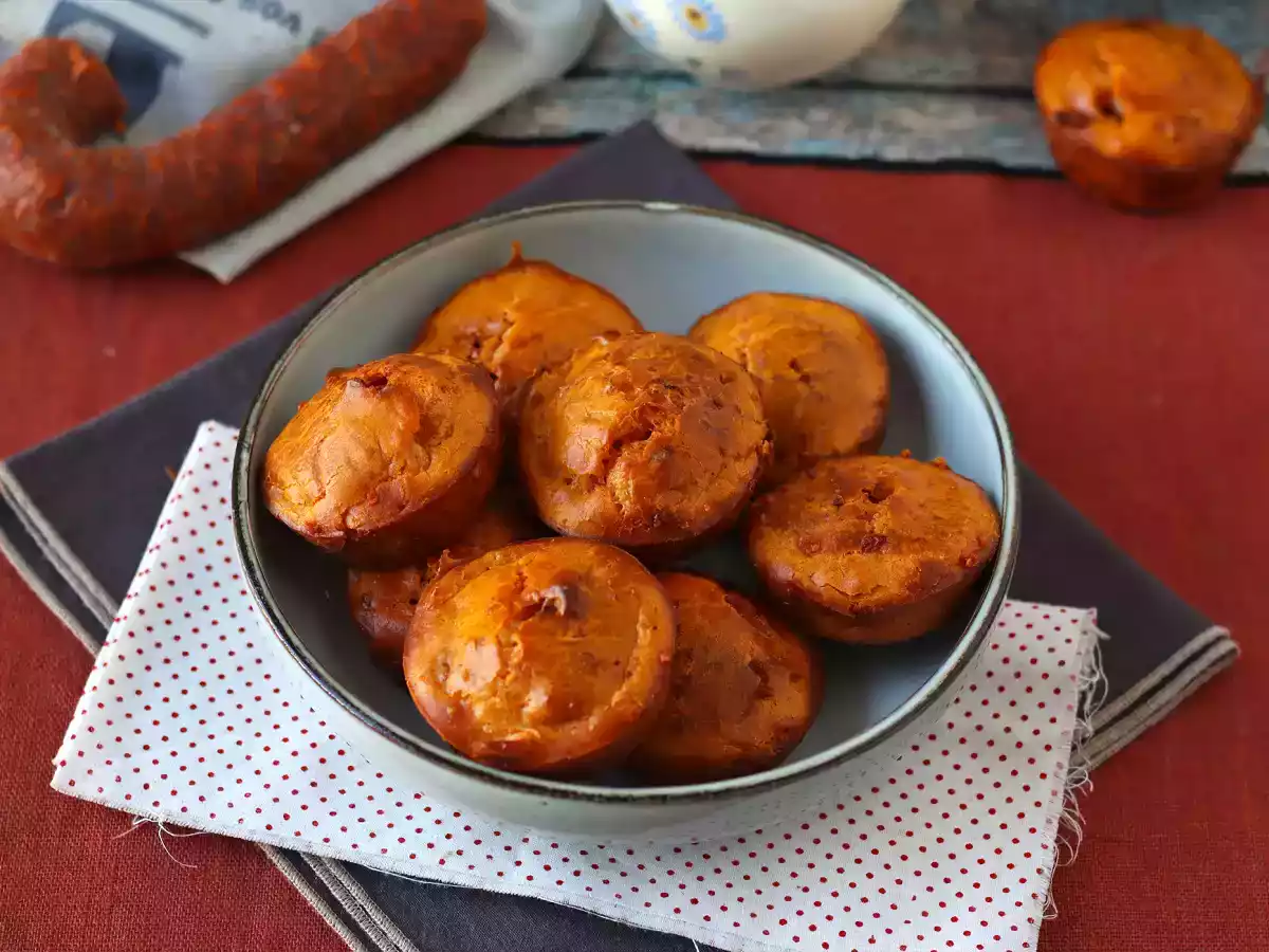 Muffins de chouriço: macios e picantes - foto 2