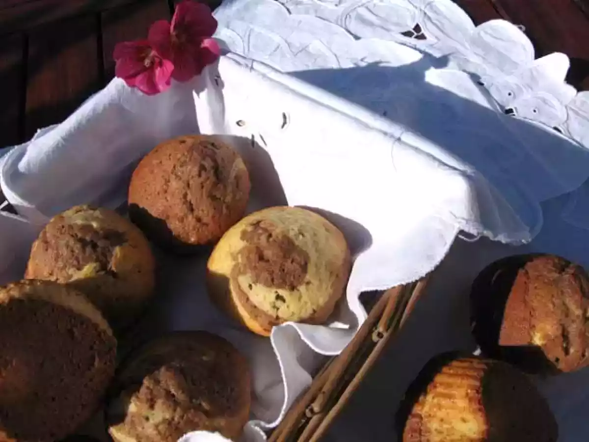 Muffins de Laranja Marmoreados
