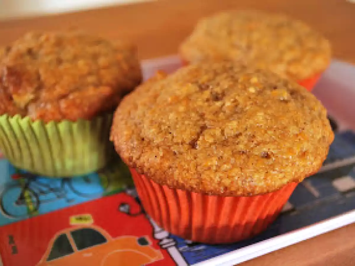Muffins de maçã, abóbora e farelo
