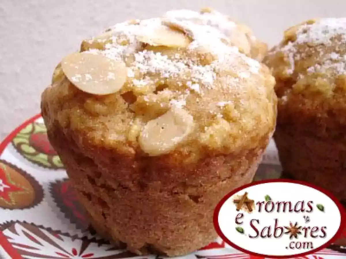 Muffins de maçã e amêndoas