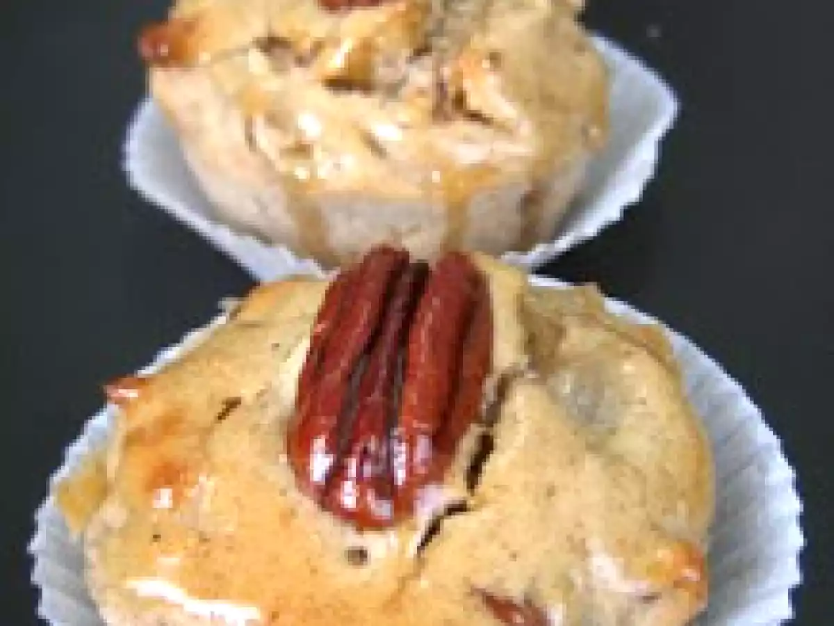Muffins de Nozes Pecan e Pêra