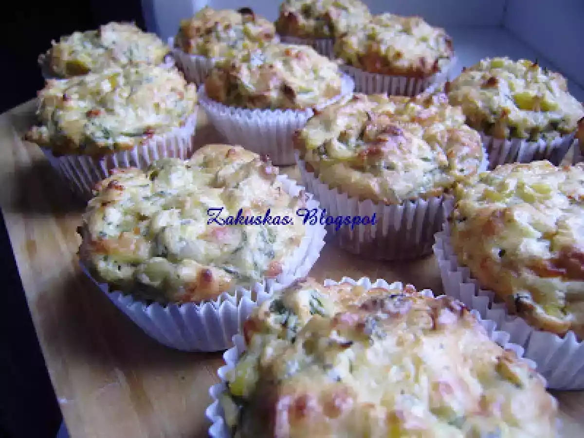 Muffins de Talos de Rúcula e Queijo