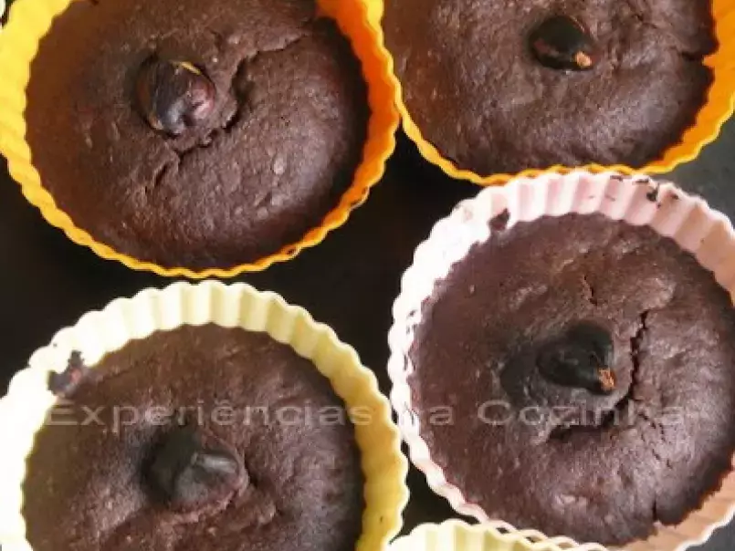Muffins vegan de alfarroba com pera e mel, foto 1