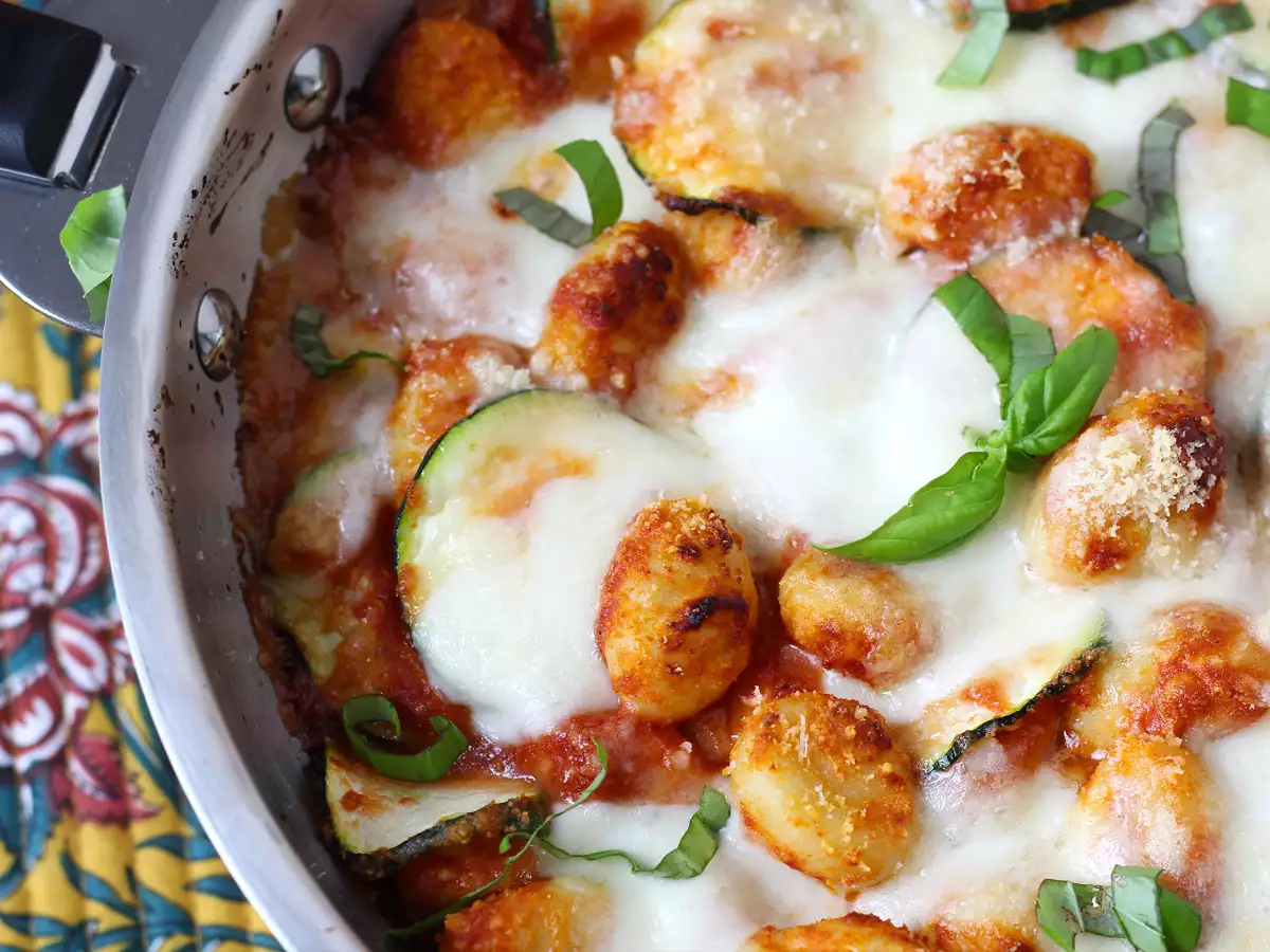 Nhoque ao forno com molho de tomate, queijo e curgete (abobrinha) - foto 6