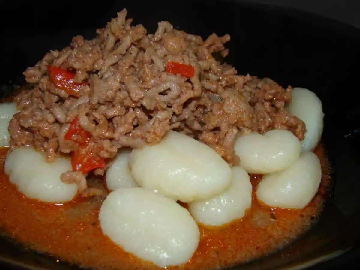 Nhoque com Carne picada