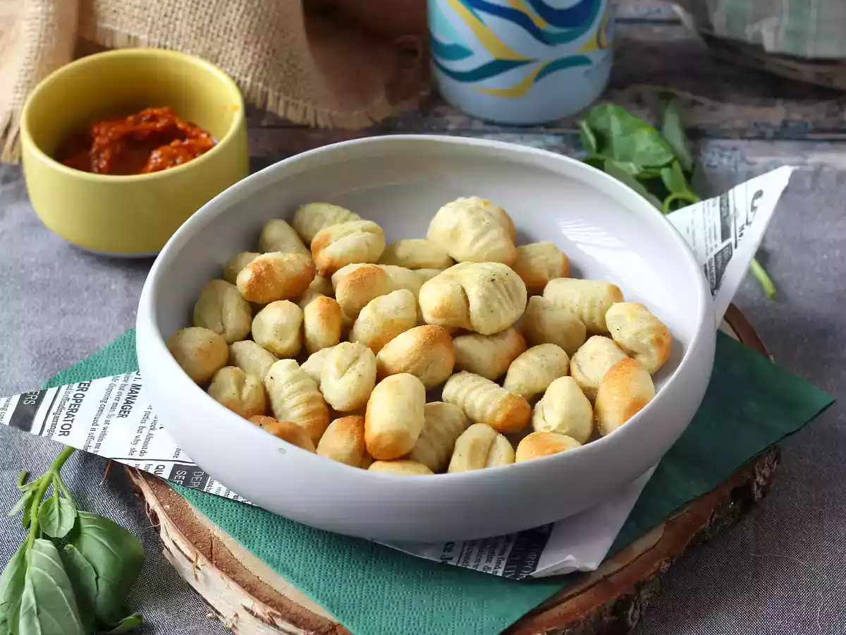 Nhoque crocante feito na Air Fryer